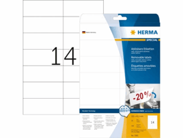 Etiket HERMA 5081 105x42.3mm verwijderbaar wit 350 etiketten