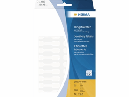 Etiket HERMA 2510 10x49mm wit 576 etiketten