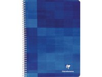 Clairefontaine Spiraalblok A4, Geruit 5 mm, Blauw (pak 5 stuks)