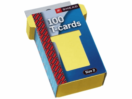 T-kaart Djois formaat 2 48mm geel 100 stuks