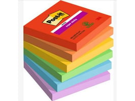Super Sticky Notes, Playful Colour Collection, 76 x 76 mm