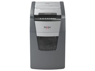 Rexel Optimum Auto+ 150M Automatische Papiervernietiger, P5 Micro-Cut Snippers, 44L, 150 Vellem, Zwart artikel afbeelding