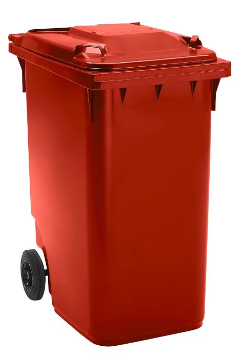 Afvalcontainer rood