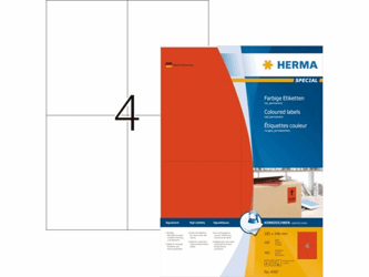 ETIKET HERMA 4397 105X148MM A4 400ST ROOD artikel afbeelding