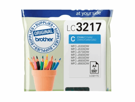 Inktcartridge Brother LC-3217C blauw artikel afbeelding