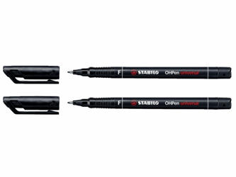 VILTSTIFT STABILO OHP 84246 ROND 0.6MM F ZWART  artikel afbeelding