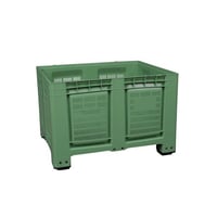 Palletcontainer van HDPE l x b x h = 1200x1000x790 mm, 4 voeten, met sleuven