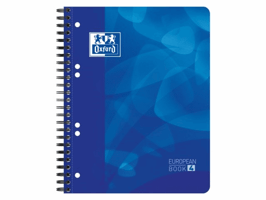 Projectboek Oxford School A5+ lijn 6-gaats 240 pagina's 80gr blauw