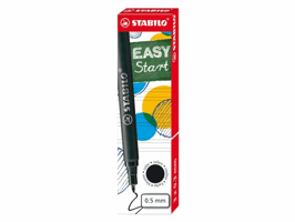 Rollerpenvulling STABILO Easyoriginal medium zwart doosje à 3 stuks