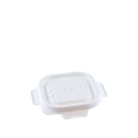 Suikerriet deksel voor art. BAKJE-240ML/130X130X42MM-WIT, BAKJE-350ML/130X130X59MM-WIT en BAKJE-350ML/130X130X59MM/BIOLAMINATED-WIT, kleur wit