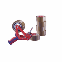 Professionele plakband-set handafroller en 36 rollen tape l x b = 66 m x 50 mm