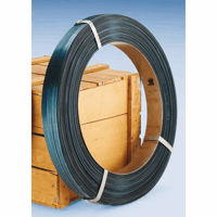 Staalband gewaxt en geblauwd AW, Amerikaanse wikkeling 16 mm. breed. Geblauwd
