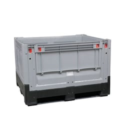 Palletcontainer, opvouwbaar l x b x h = 1200x1000x800 mm 3 lopers, gesloten, grijs/zwart