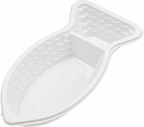 C-Foodtray Type 71 203x95x35 PS Wit Inhoud 230CC. Sausinhoud 60CC. Doosinhoud 1000 St. artikel afbeelding