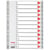 Tabblad Esselte A4 11r 1-12 PP grs