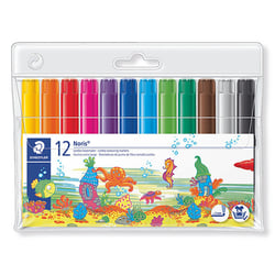 Viltstift Staedtler jumbo assorti/pk12