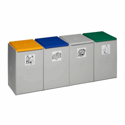 Kringloopmateriaal scheidings- en verzamelbak voor een inhoud van 60 l 4-voudige-verzamelbak