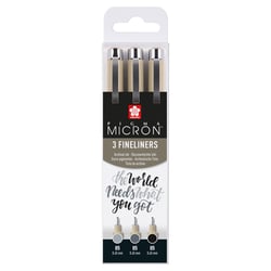 Fineliner Sakura Pigma Micron 05 set zwart & grijs 4 maten