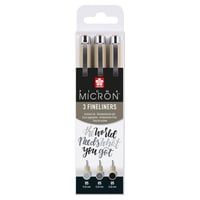 Fineliner Sakura Pigma Micron 05 set zwart & grijs 4 maten