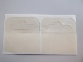 Eurologklever 50x50mm, lijmformaat 50x28mm, 2000/rol artikel afbeelding