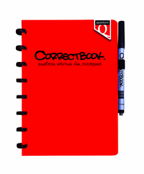 Notitieboek Correctbook uitwisbaar en herbruikbaar Quantore A5 rood lijn 40blz artikel afbeelding