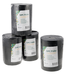 Rol DPC 50 mtr. x 22,5 cm., 4 rol per doos. Dikte 30 my