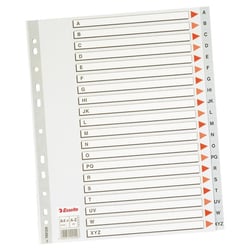 Tabblad Esselte 11r A4 PP A-Z grijs