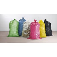 Standaard afvalzakken, LDPE, 70 l 60 µm (Kleur: Geel; Materiaaldikte: 55 µm)