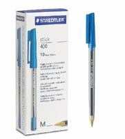 Balpen Staedtler Stick 430 blauw medium