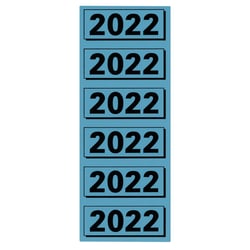 Rugetiket Elba 2022 57x25mm blauw