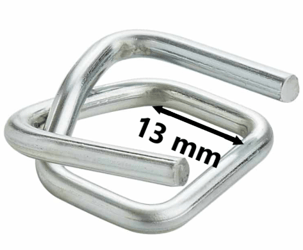 Metalen Gespen, 13mm, type B4 voor omsnoeringsband.