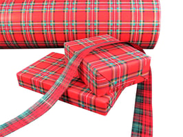 Kerstpapier 50cmx150m Tartan