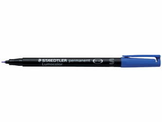 Lumocolor OHP/CD/DVD marker permanent Lc313, super fijn, blauw (pak 10 stuks) artikel afbeelding