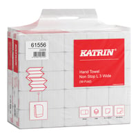 Handdoek Katrin 61556 W-vouw Classic 3laags 24x32cm 25x90st