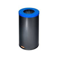 Afvalbak voor kringloopmateriaal inhoud 70 l, enkelvoudig met borgring deksel (Dekselkleur: gentiaanblauw)