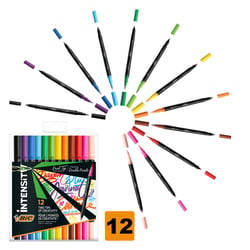 Kleurstiften Bic Intensity Dual-tip etui à 12 kleuren