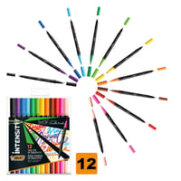 Kleurstiften Bic Intensity Dual-tip etui à 12 kleuren