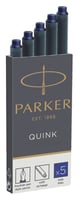 Parker Quink Vulpen Inktpatroon, Blauw (pak 5 stuks)