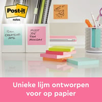 Memoblok Post-it 654 76x76mm neon geel