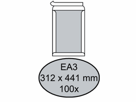 Envelop Quantore bordrug EA3 312x441mm zelfkl. wit 100stuks