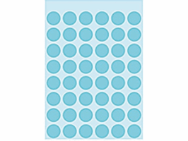 Etiket HERMA 1863 rond 12mm blauw 240 stuks