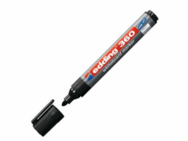 edding 360 Whiteboardmarker, Ronde Punt, 1,5 mm, Zwart (pak 10 stuks)