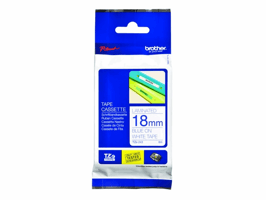 Labeltape Brother P-touch TZe-243 standaard 18mm blauw op wit