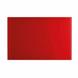 Designbord van glas, magnetisch b x h = 600x400 mm kleur intensief rood