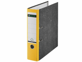 Leitz Ordner wolkenmarmer Rugbreedte 80 mm, geel