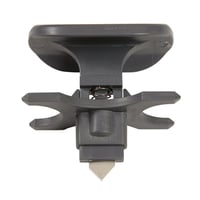 Afsnijmes compleet in houder voor Hacona C-serie buisfolie sealers