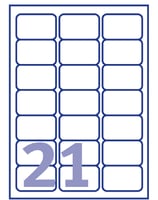 Etiket Avery L7160-100 63.5x38.1mm wit 2100stuks
