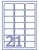 Etiket Avery L7560-25 63.5x38.1mm transparant 525stuks
