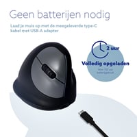Muis R-Go HE Break draadloos groot rechts zwart