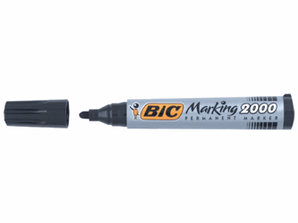 Permanent marker BIC 2000 1,7mm zw/ds 12 artikel afbeelding